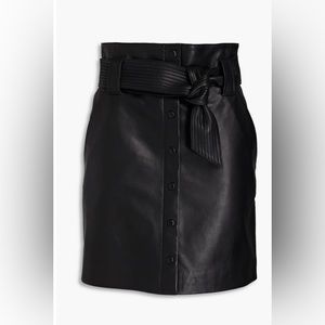 BA&SH - Size XS - 100% Leather - High-Waisted Mini Skirt